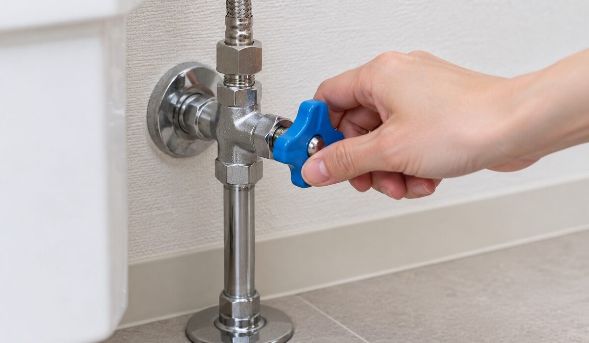 トイレの止水栓の閉め方
